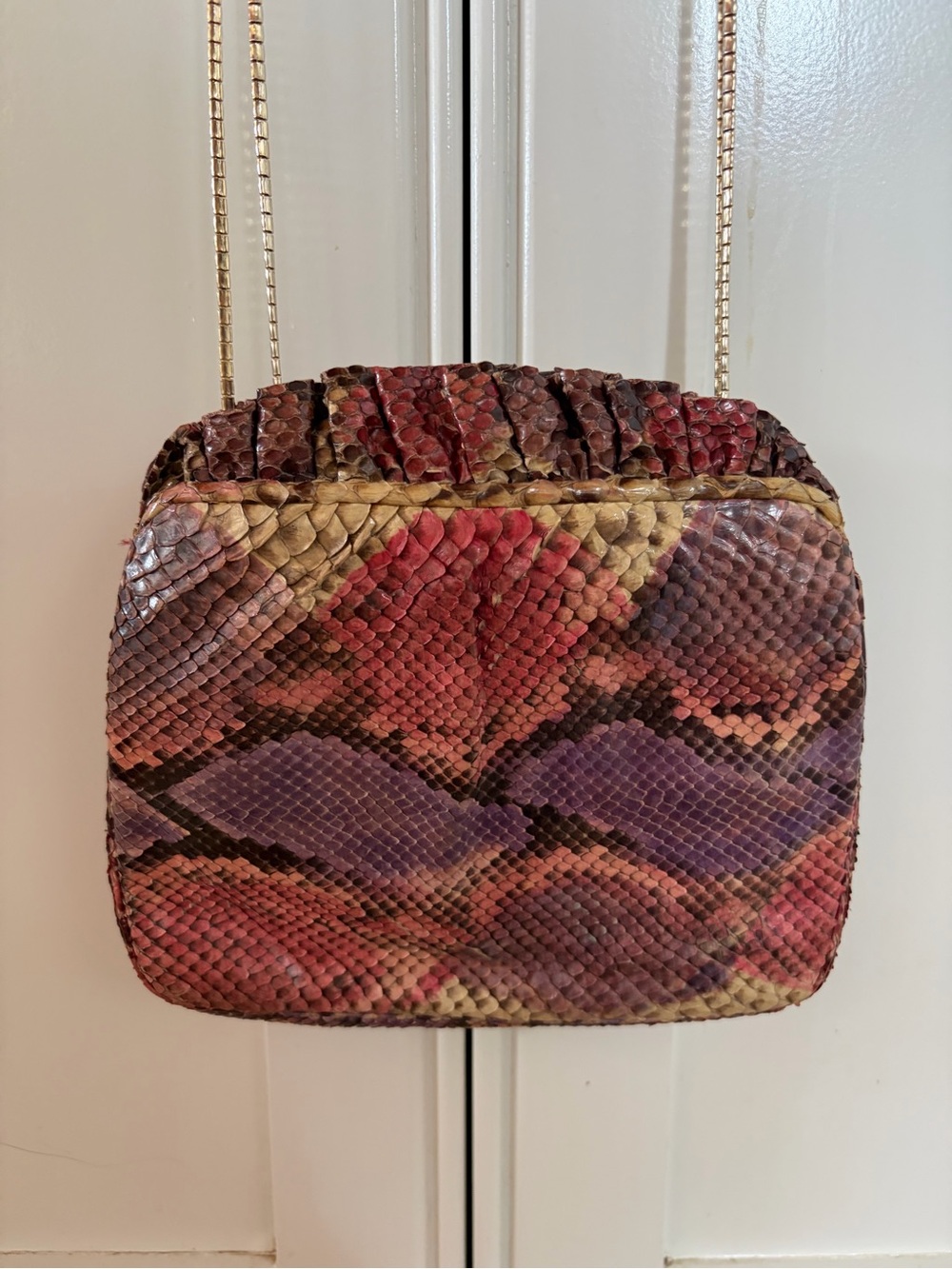 Judith Lieber Vintage Python Bag in Multicolor